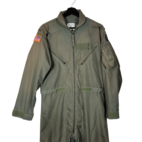 Flyers Coveralls Men Summer Fire Resistant Sage Green CWU-27P Size 40R - Picture 3 of 16